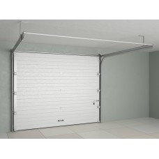 Гаражные секционные ворота из стальных сэндвич-панелей с пружинами растяжения RSD01BIW