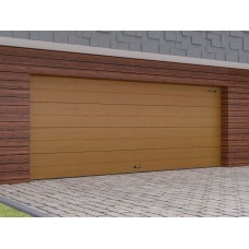 Гаражные секционные ворота из стальных сэндвич-панелей с торсионным механизмом RSD02