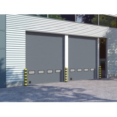 Промышленные секционные ворота из стальных сэндвич-панелей с торсионным механизмом ISD01
