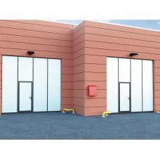 Промышленные складные ворота без нижней направляющей